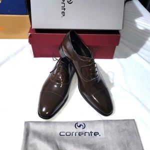 🎈💯🆕️Corrente Burgundy Cap Toe Leather Oxfords